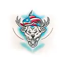 buck tattoo design idea