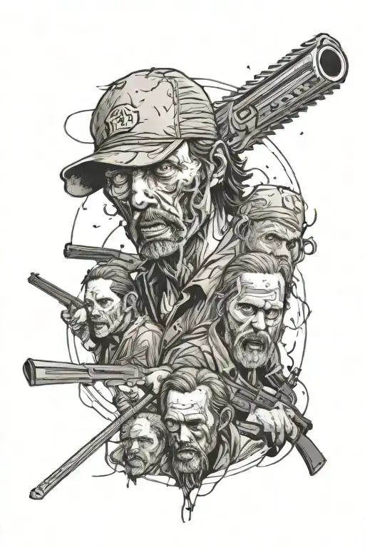the walking dead tattoo design idea