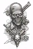 the walking dead tattoo design idea