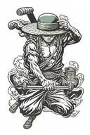 Zoro luffy one piece tattoo design idea