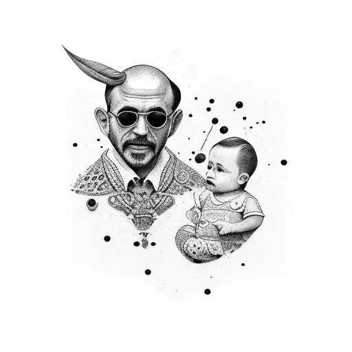  Foto con papà con maglia del milan tattoo design idea