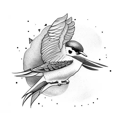 Swallow Bird tattoo design idea