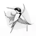 Swallow Bird tattoo design idea