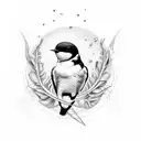 Swallow Bird tattoo design idea