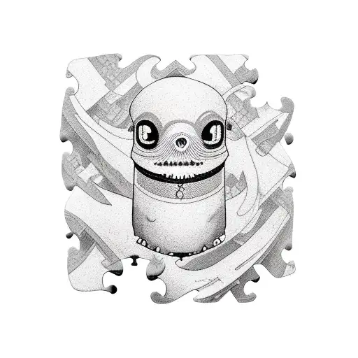 blimp puzzle  tattoo design idea