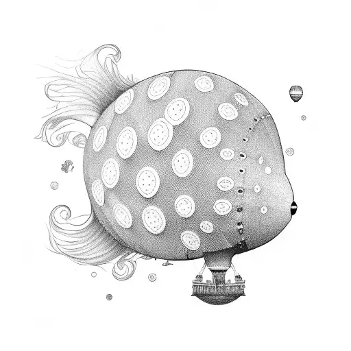 blimp puzzle pieces  tattoo design idea