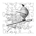 blimp puzzle pieces  tattoo design idea