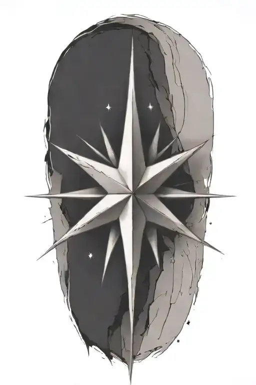 northern star tattoo design idea