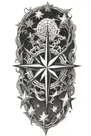 northern star tattoo design idea