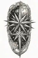 northern star tattoo design idea