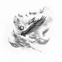 icarus falling from the clouds  tattoo design idea