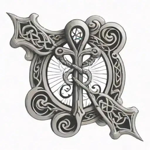 ankh and infinity  tattoo design idea