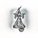 lady justice tattoo design idea