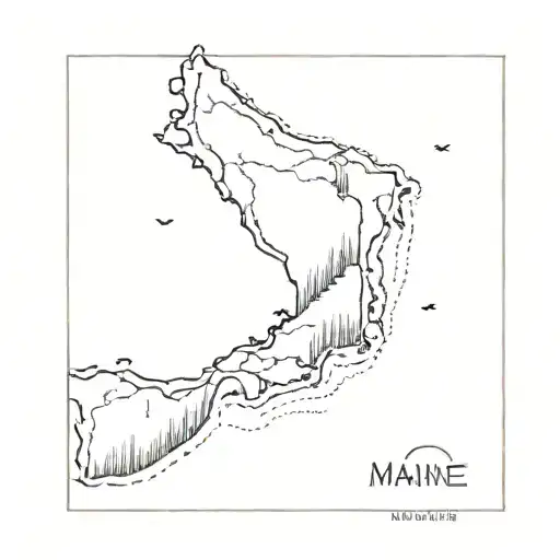 Maine by Noah Kahan tattoo design idea