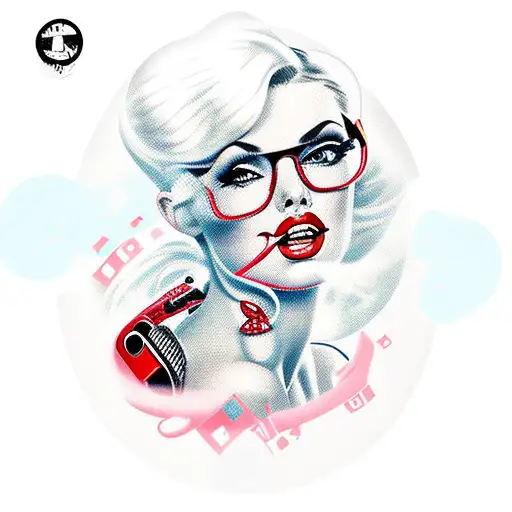 pin up girl sexy tattoo design idea