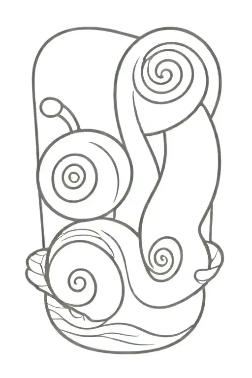 turbo snail tattoo design idea