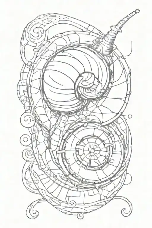 turbo snail tattoo design idea