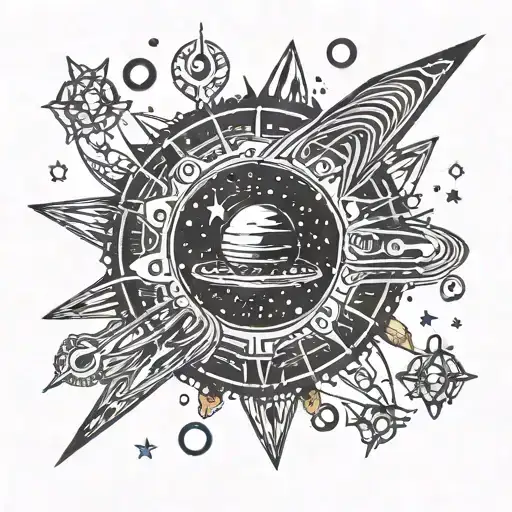 andromeda galaxy tattoo design idea