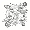andromeda galaxy tattoo design idea
