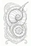 turbo snail tattoo design idea