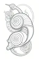 turbo snail tattoo design idea
