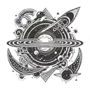 andromeda galaxy tattoo design idea