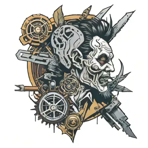 saw movie tattoo design idea