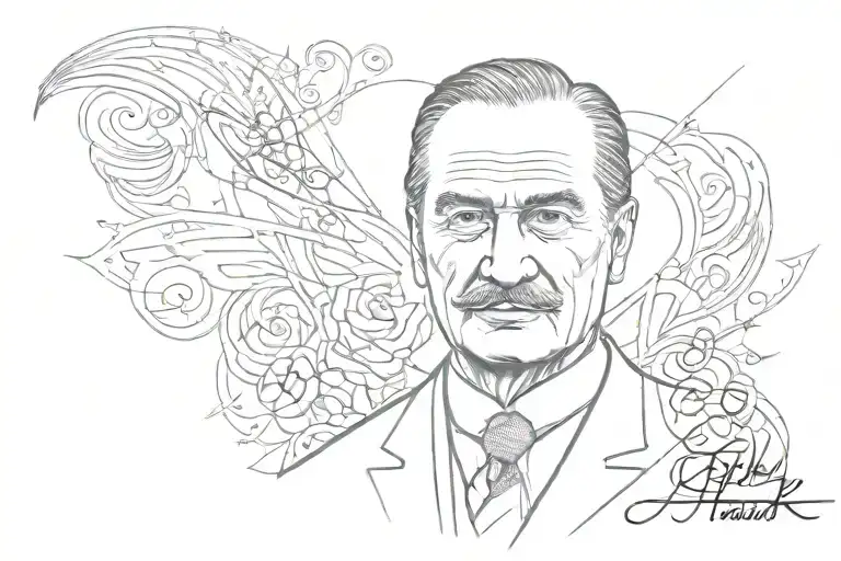 Ataturk signature tattoo design idea