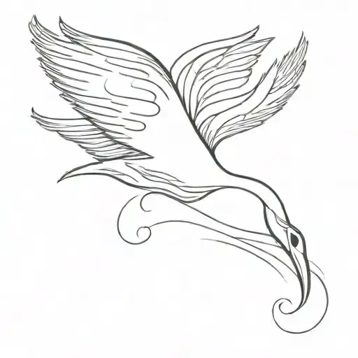 neda symbol swan tattoo design idea