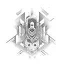 cyber web in elbow tattoo design idea