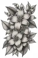 lilac flower tattoo design idea