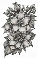 lilac flower tattoo design idea