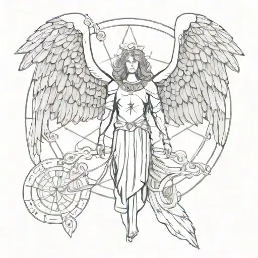 Archangel sigil uriel tattoo design idea