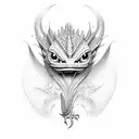 Dragon Toothless tattoo design idea