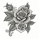 rose with the years 2003 2004 2006 2007 tattoo design idea