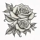 rose with the years 2003 2004 2006 2007 tattoo design idea