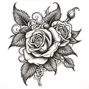 rose with the years 2003 2004 2006 2007 tattoo design idea