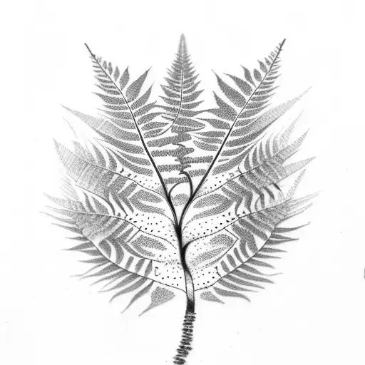 Fern Tree tattoo design idea