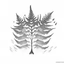 Fern Tree tattoo design idea