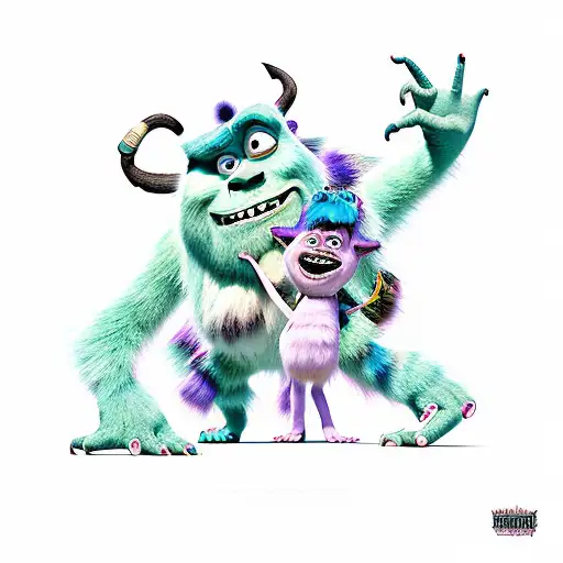 sully and boo monsters inc tattoo design idea