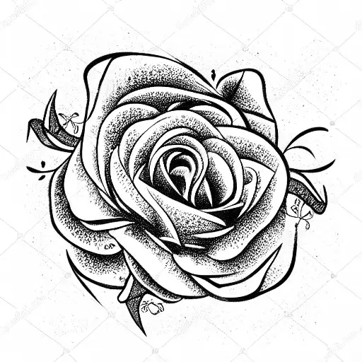Rose tattoo design idea