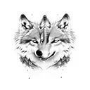 wolf and 2 cubs tattoo design idea