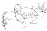 I will get there in script and a symbol of new beginnings tattoo design idea