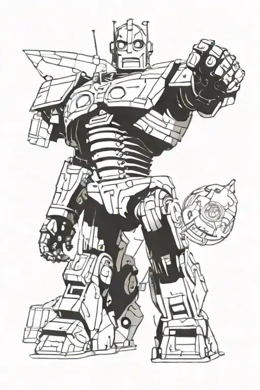 iron giant movie tattoo design idea