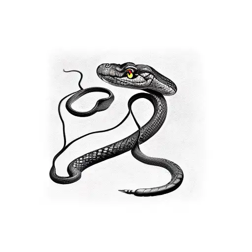 biceps  realistic tattoo project Black with basiliacos snake and phoenix from harry potter tattoo design idea