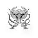 biceps  realistic tattoo project Black with basiliacos snake and phoenix from harry potter tattoo design idea