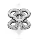 black and white snake  tattoo design idea