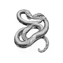 black and white snake  tattoo design idea