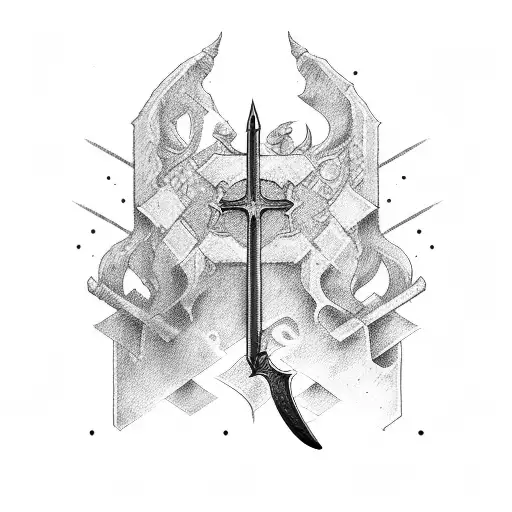 Sketch Sword Tattoo Idea - BlackInk AI