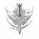 a double edged sword tattoo tattoo design idea